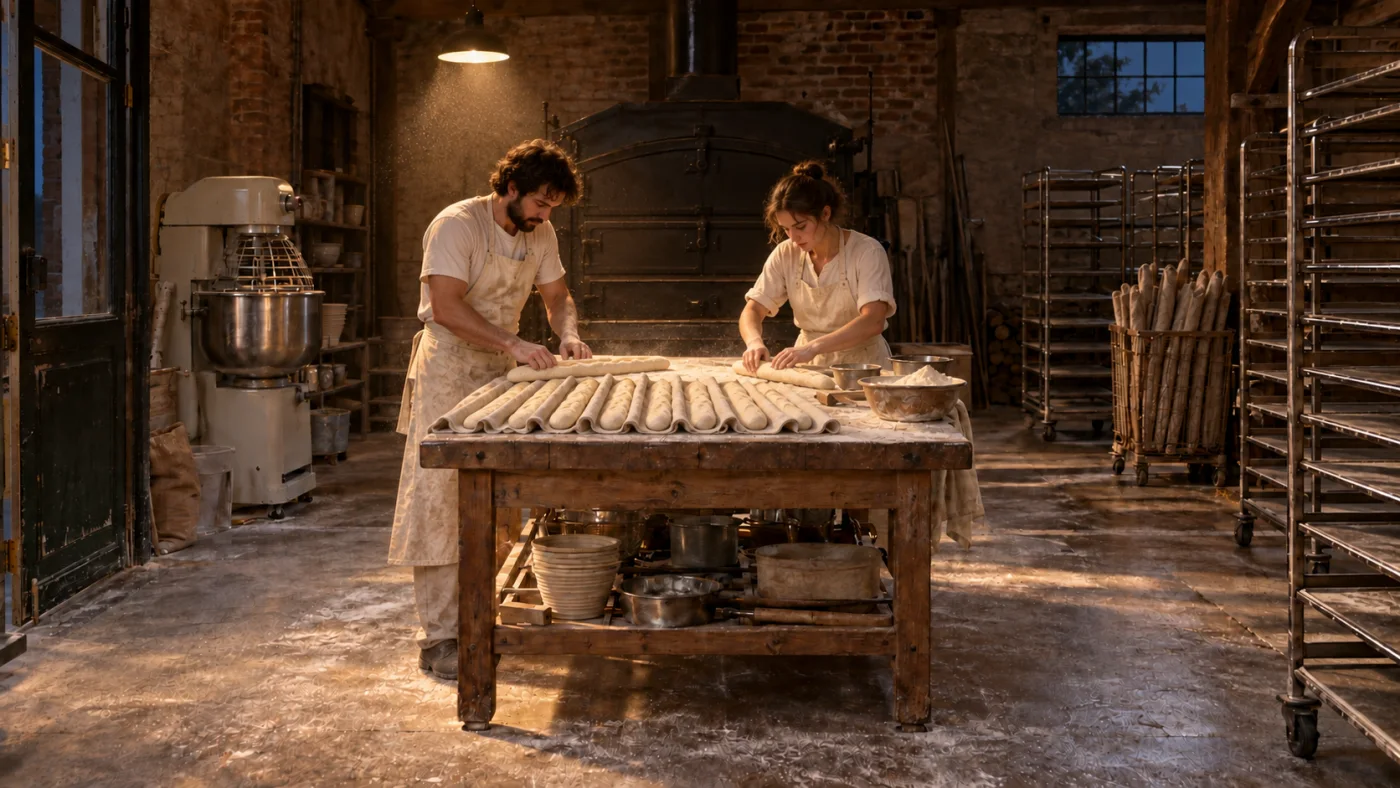 Le boulanger enfourne