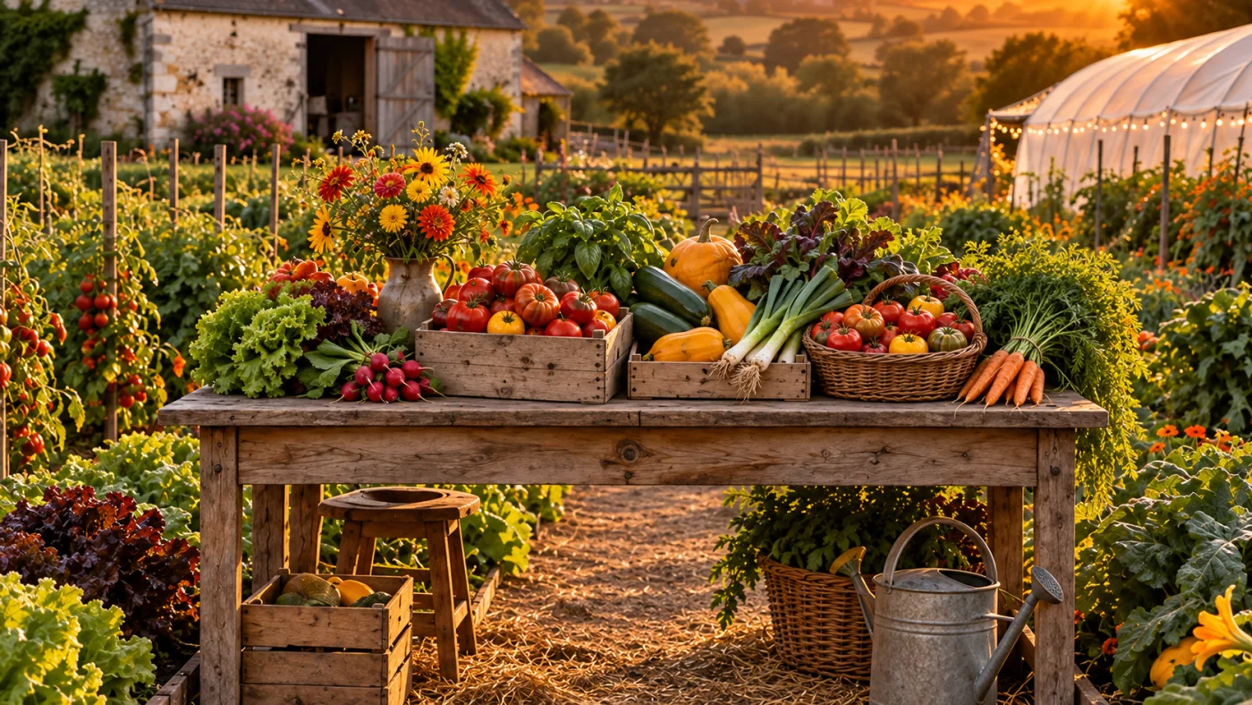 Des cagettes de légumes