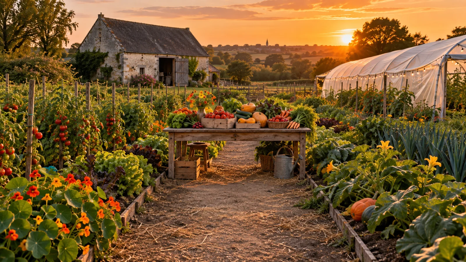 Le potager en fin d'été