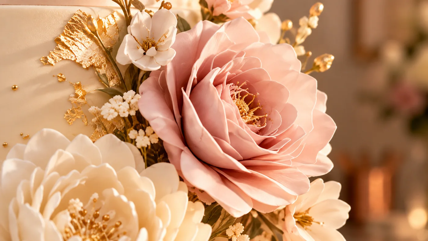 Une rose en sucre